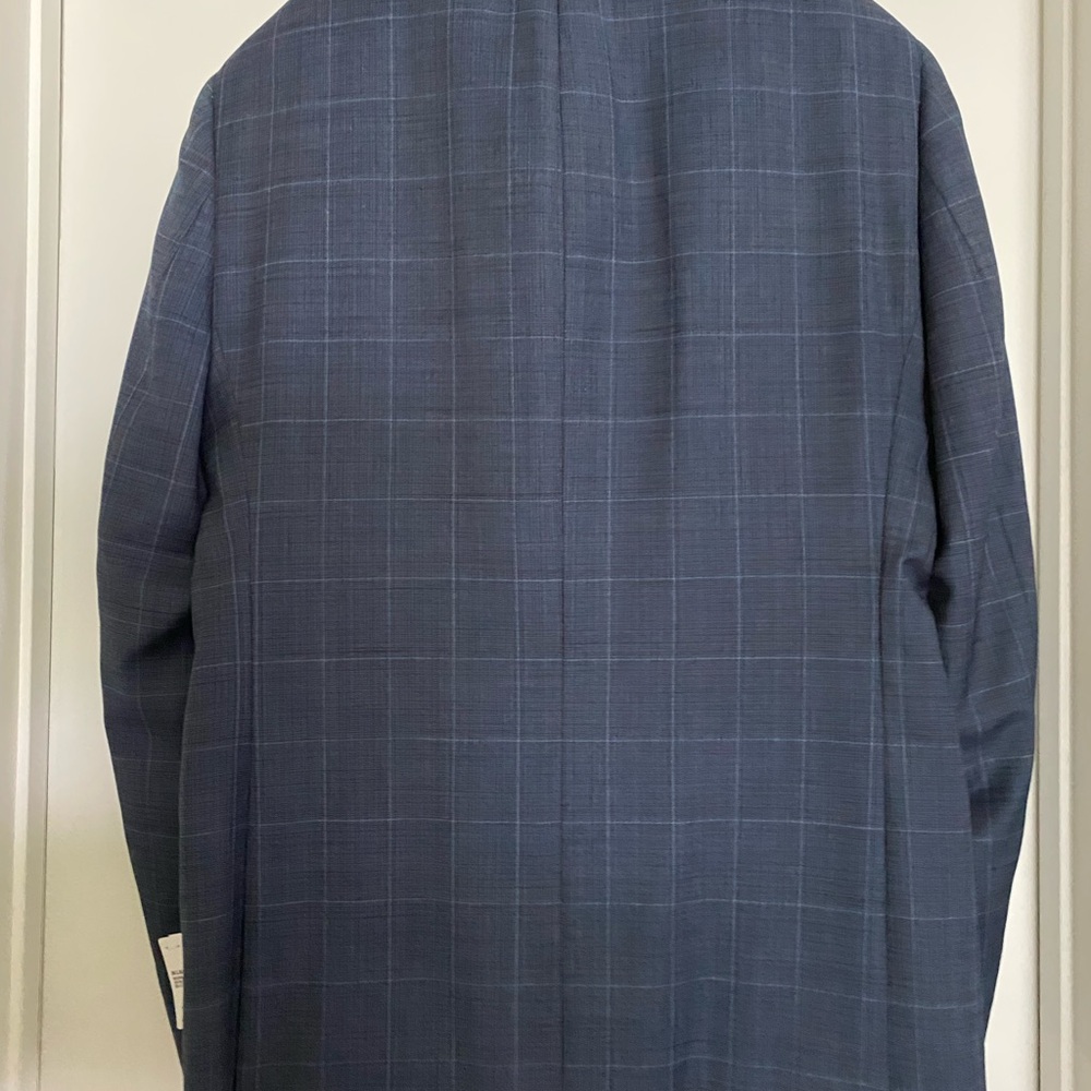 Calvin Klein Men's Navy Checkered Blazer - Picture 2 of 4